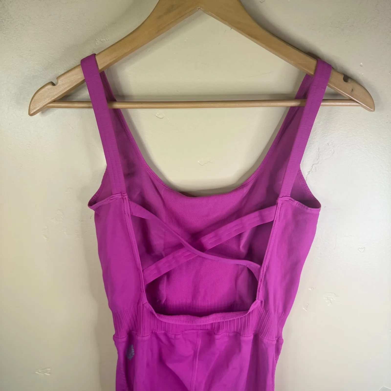 Free People Movement Good Karma One Piece Bright Pink Size Med/LG Seamless - Image 4