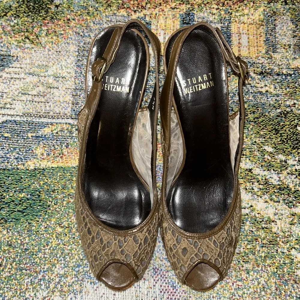 Size 7.5 Peeptoe Heels - Image 4