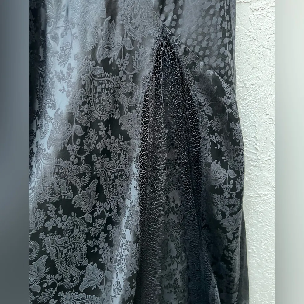 Pinko maxi dress black lace trim size US 0 - Image 2