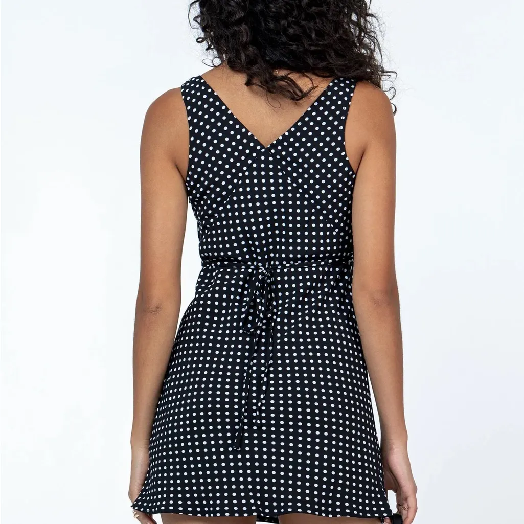 Princess Polly Nellie Mini Dress Black Polka Dot Dress - Image 3