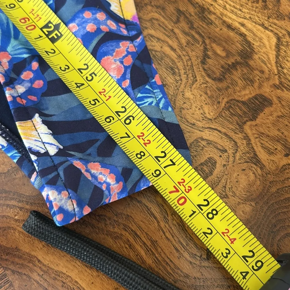 Rip Curl Tropic Tribe One Piece Floral Blue Deep Open Back Side Cut Outs Swim - Image 12