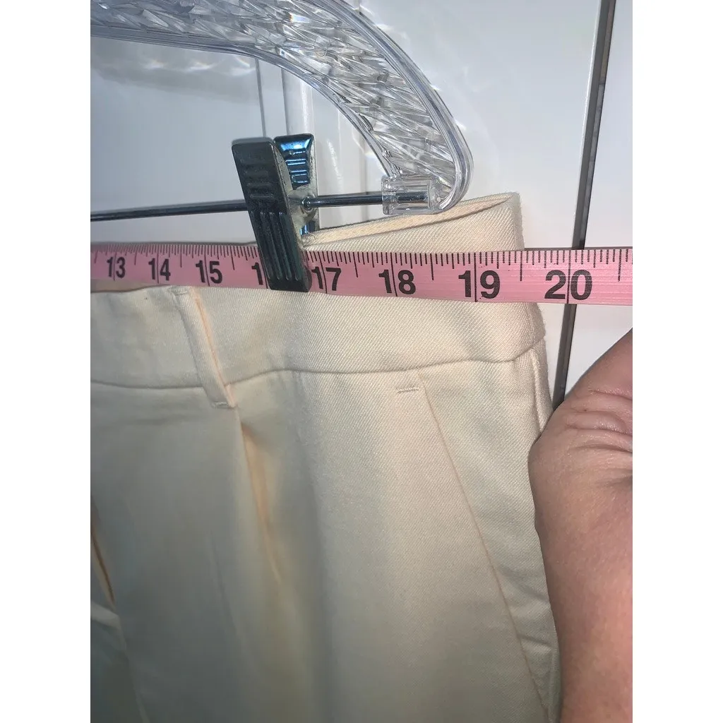 NWT Loft Women's Pleated Dress Pants Yellow‎ Size 16 Straight Leg Casual - Image 6