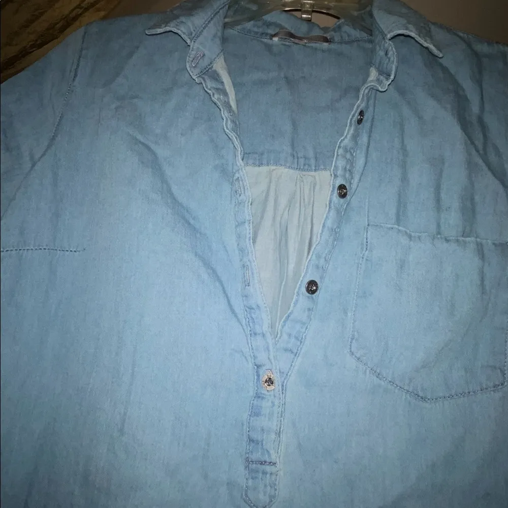 denim short sleeve top - Image 4