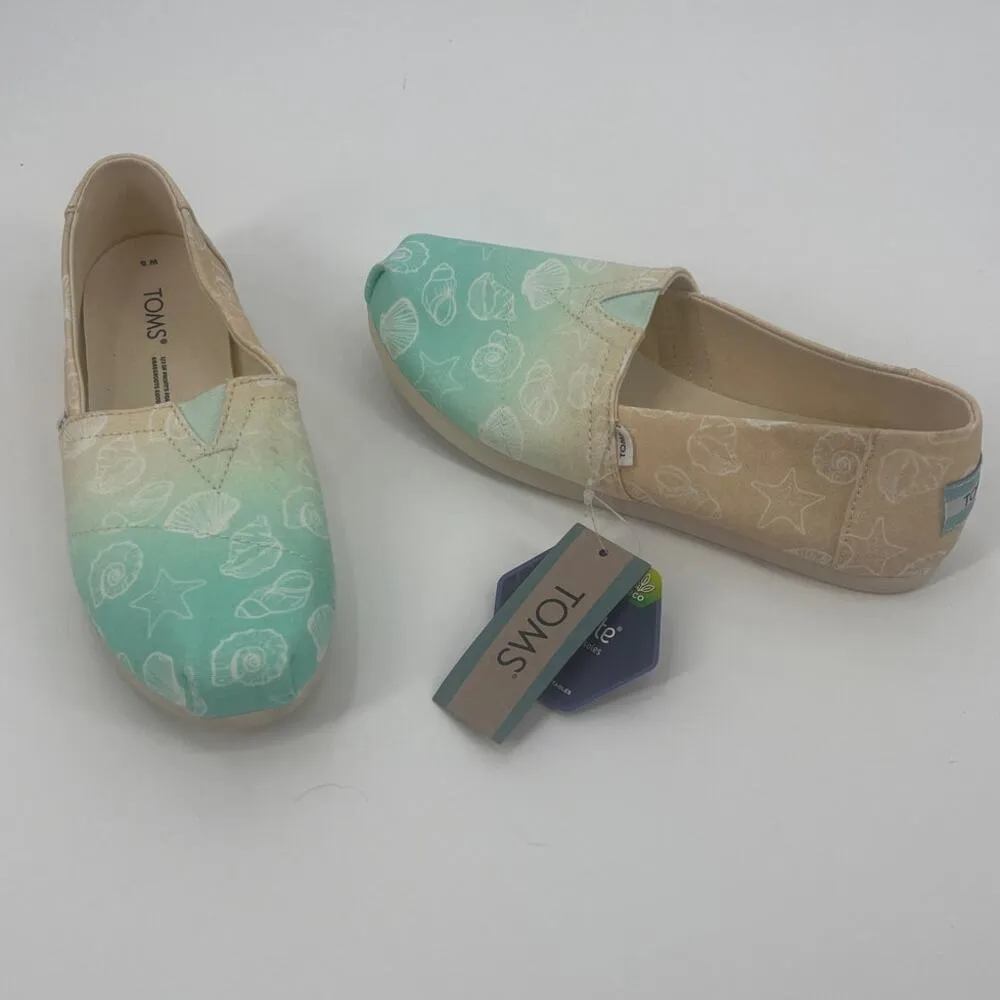 TOMS Seashells Ombre Alpargata Womens Shoes Sz 5 Y2K Beach Coastal Pastel Eco - Image 3