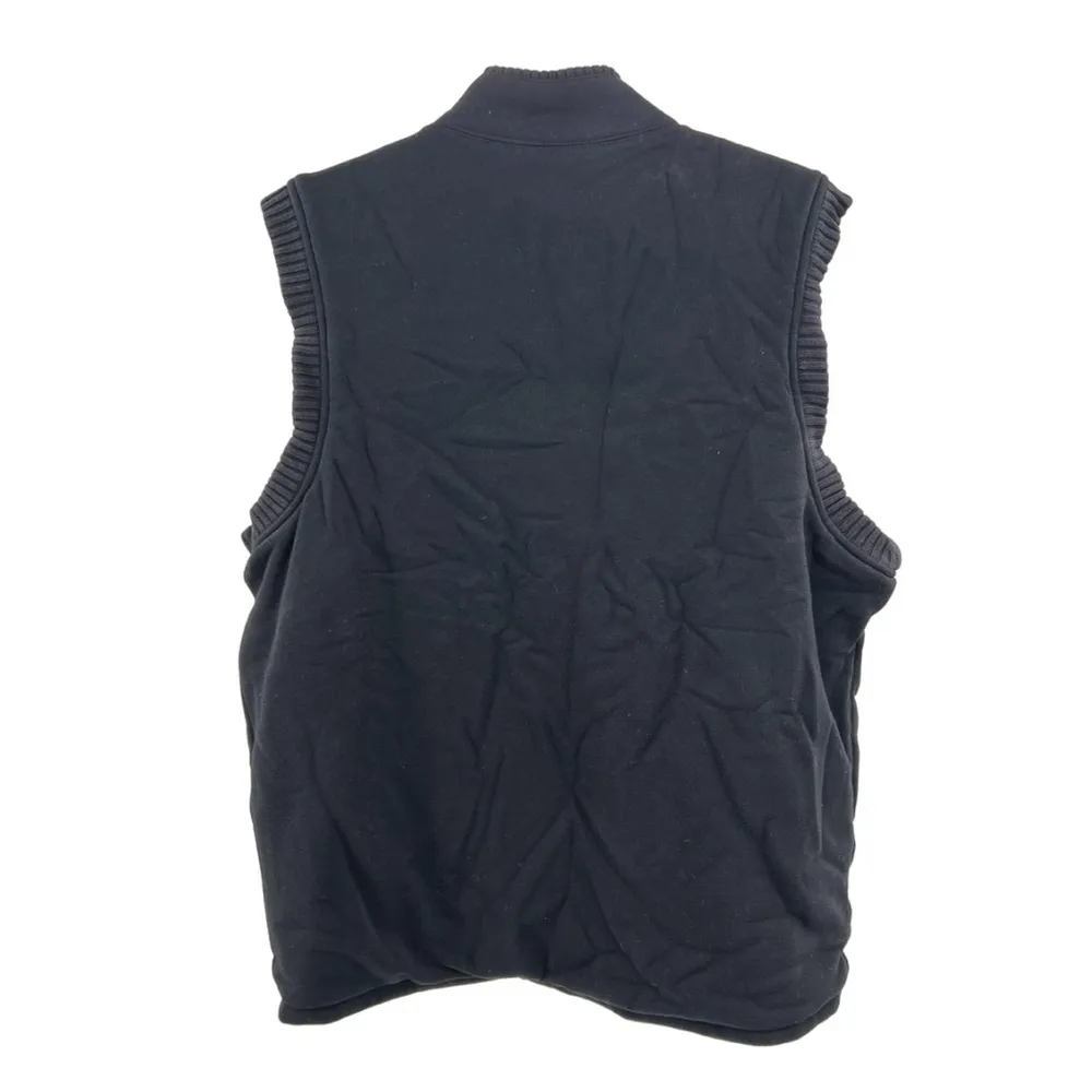 Gear for Sports cotton reversible quilted black vest L gold zipper outdoor layer - Image 5