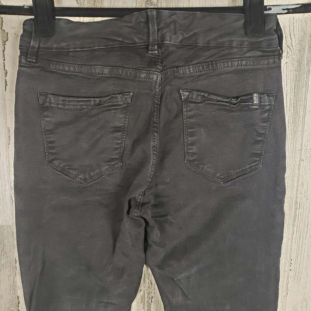 Buffalo David Bitton Black Hope Mid-Rise Skinny Stretch Jeans Women's Size 27 - Image 8
