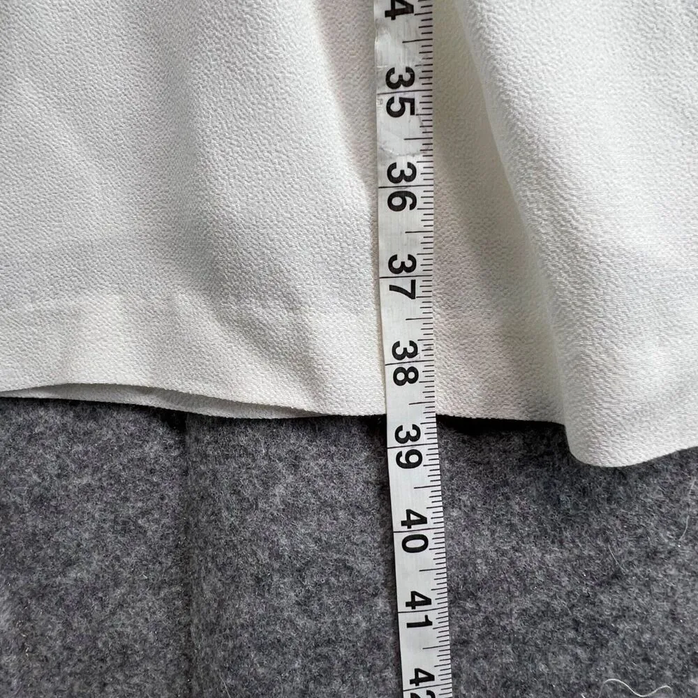 REVOLVE IKKS Dress US 6 EU 38 White Viscose Lace Up Pockets Sporty Casual Chic - Image 10