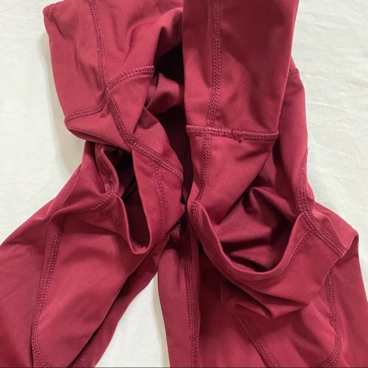 Wine Red Leggings - Image 7