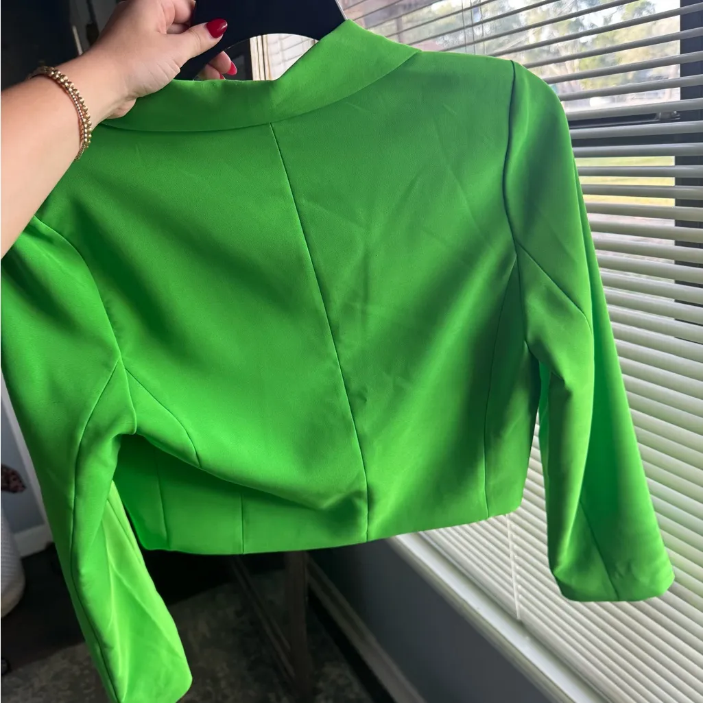 Love Tree Women's Bright Green Blazer - Image 2
