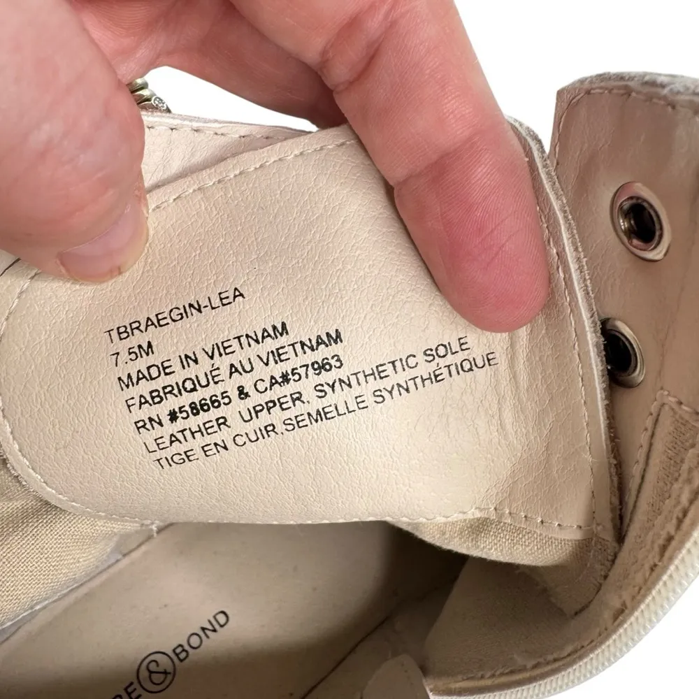 Treasure & Bond Raegin Suede Combat Boots Booties Lace Up Winter Leather 7.5 Tan - Image 12