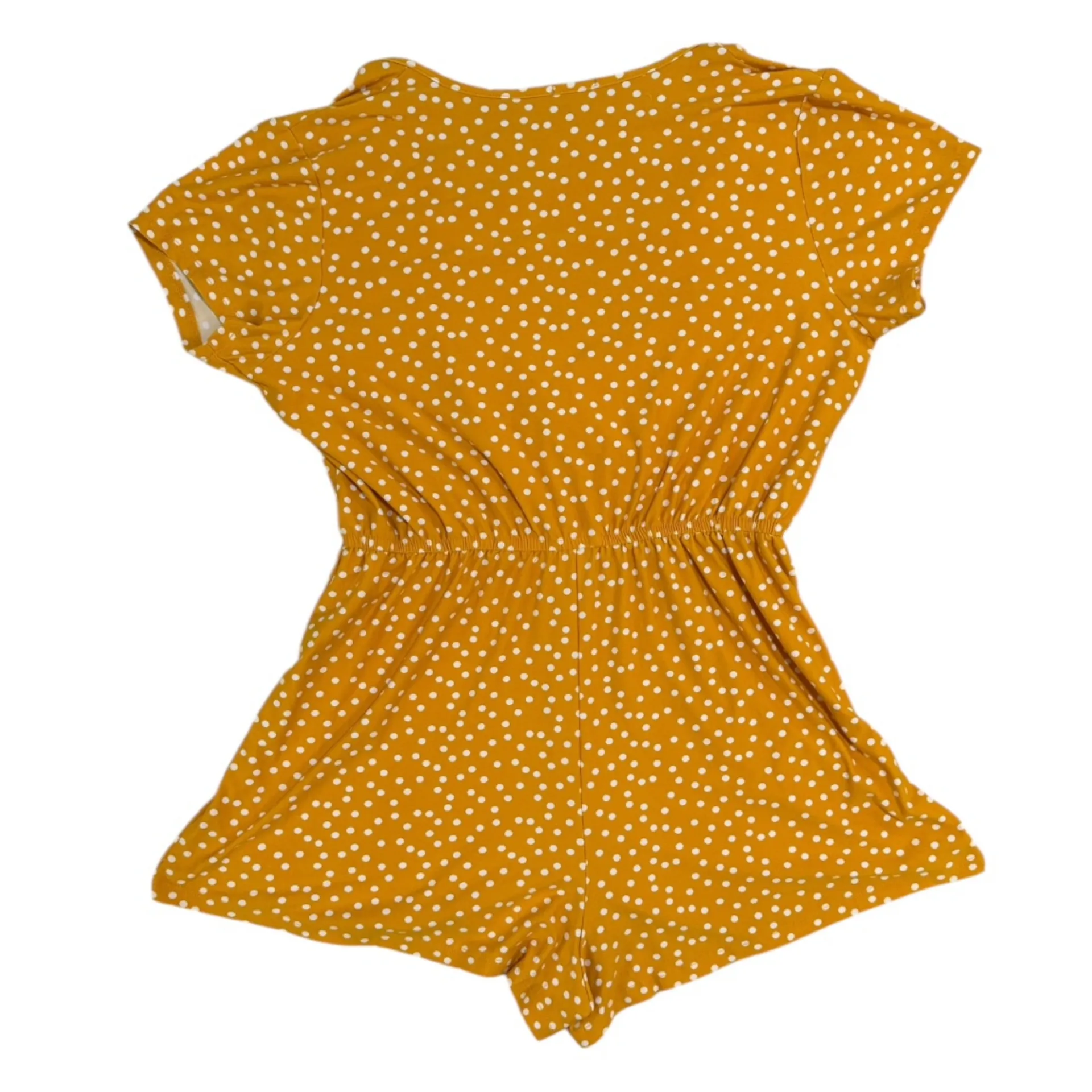 Mustard Yellow Polka Dot Romper - Image 4