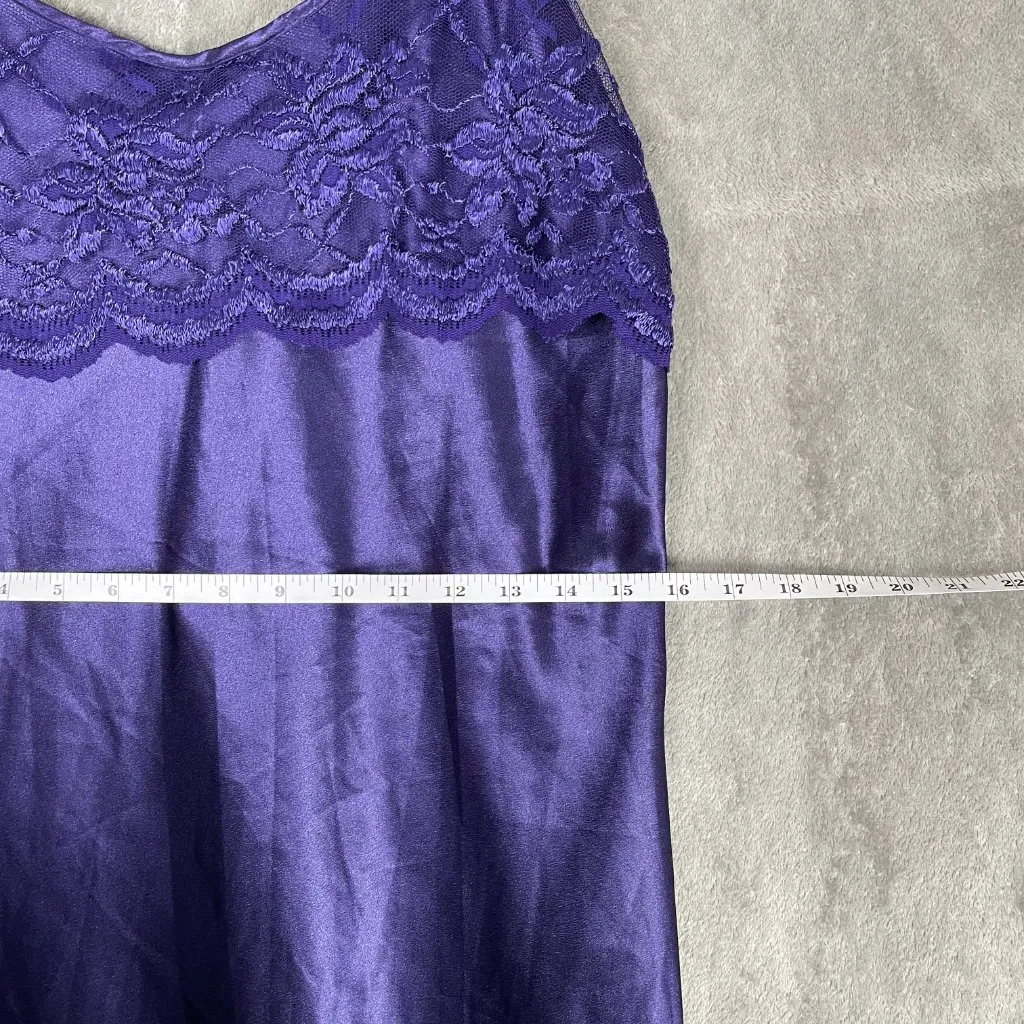 Private Luxuries Floral Slip Mini Dress Women's M Purple Satin Y2K Whimsy Fairy Size M - Image 8