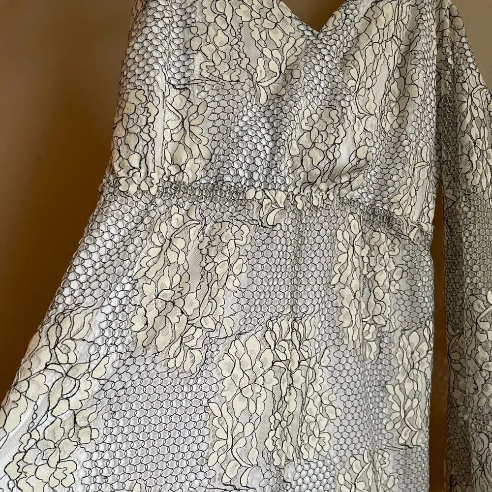 Elliatt white & black lace romper - Image 12