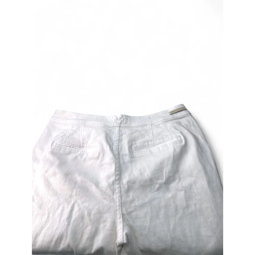 PILCRO Anthropologie 32 High Rise Bootcut Trouser Pants Wide Leg White Women - Image 3