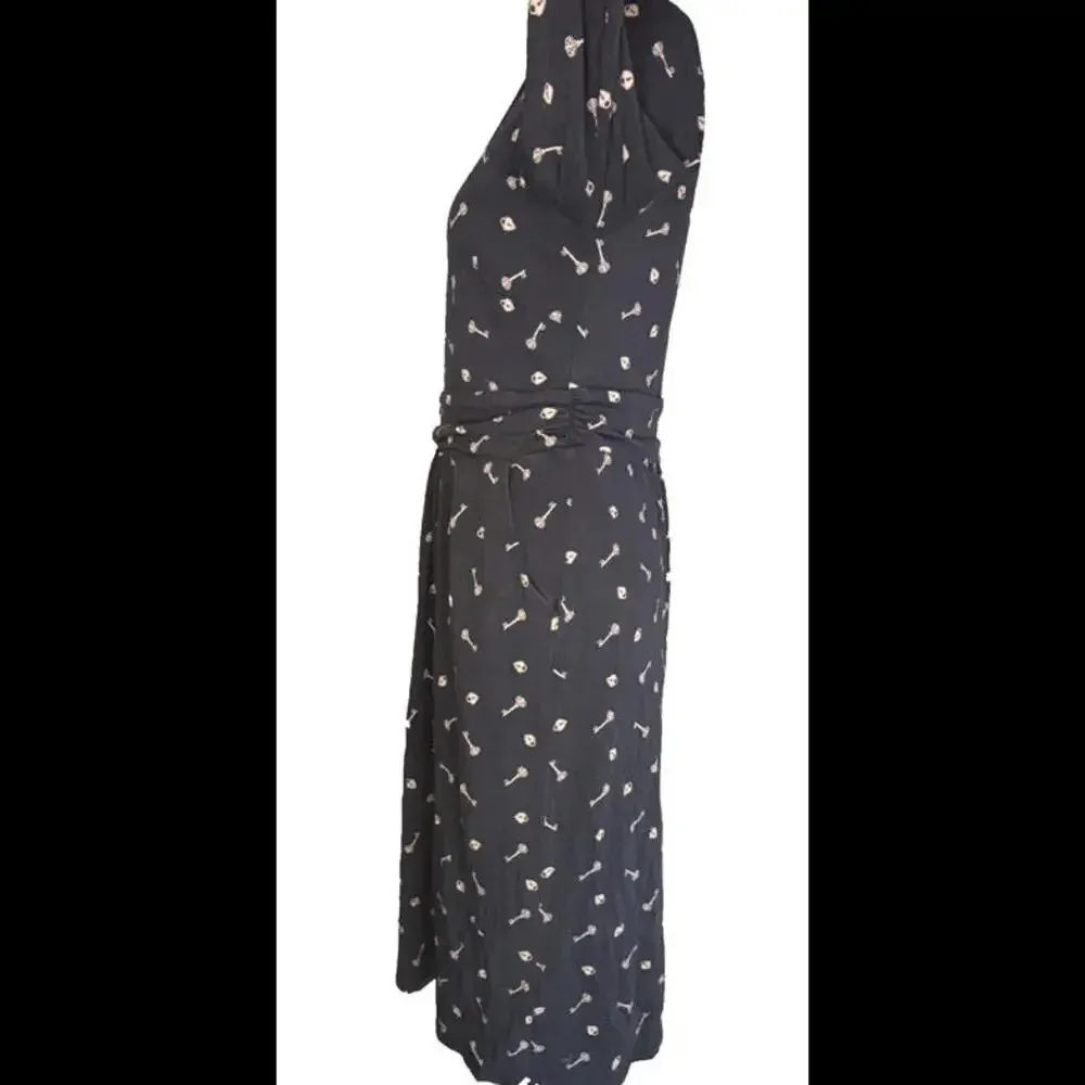 Boden Long Sleeve Kiss Lock Printed Hearts Casual Midi Dress Size 10 - Image 14