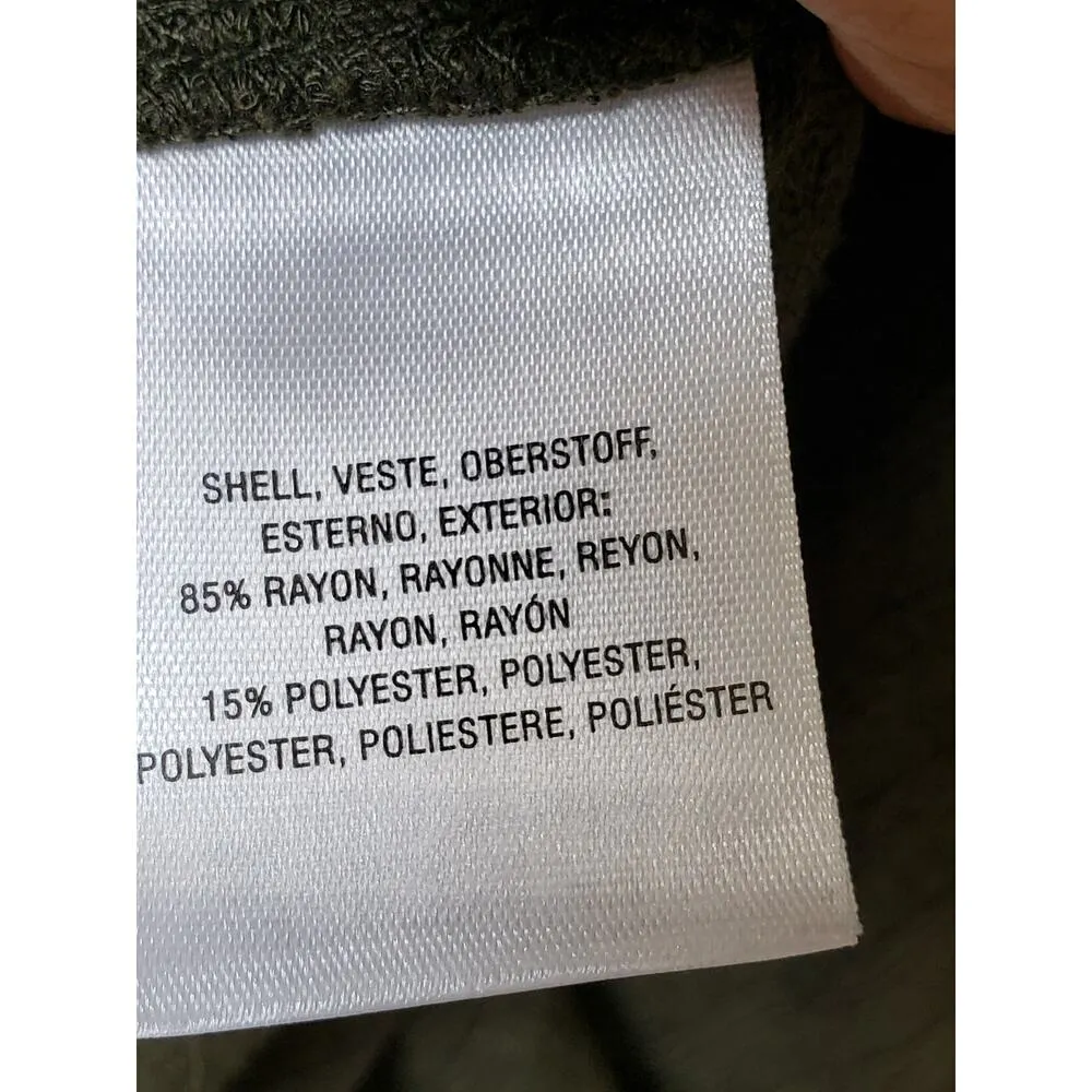 Maeve by Anthropologie Sweater Womens XS Green Cowl Neck Ribbed Peplum Hem - Image 6