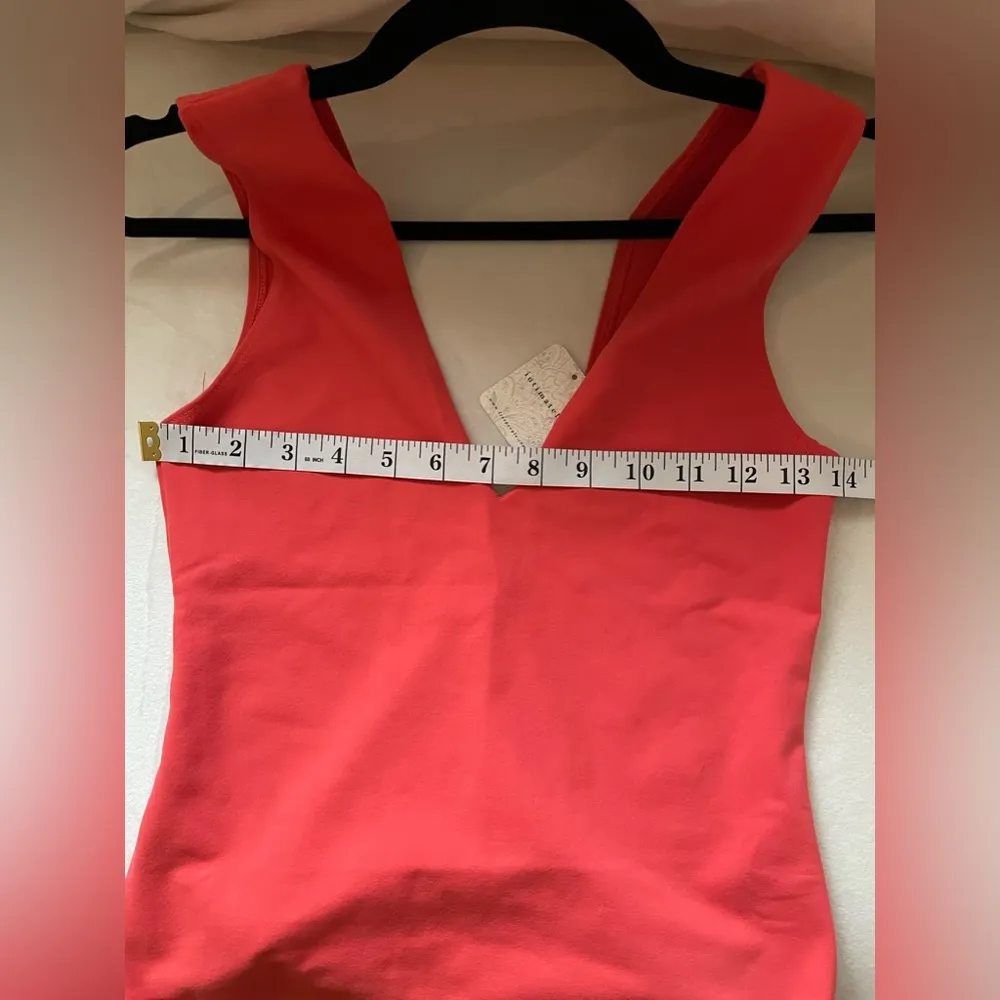 NWT Free People Keep it Sleek Bodysuit Pink Poinsettia Size S - Image 7