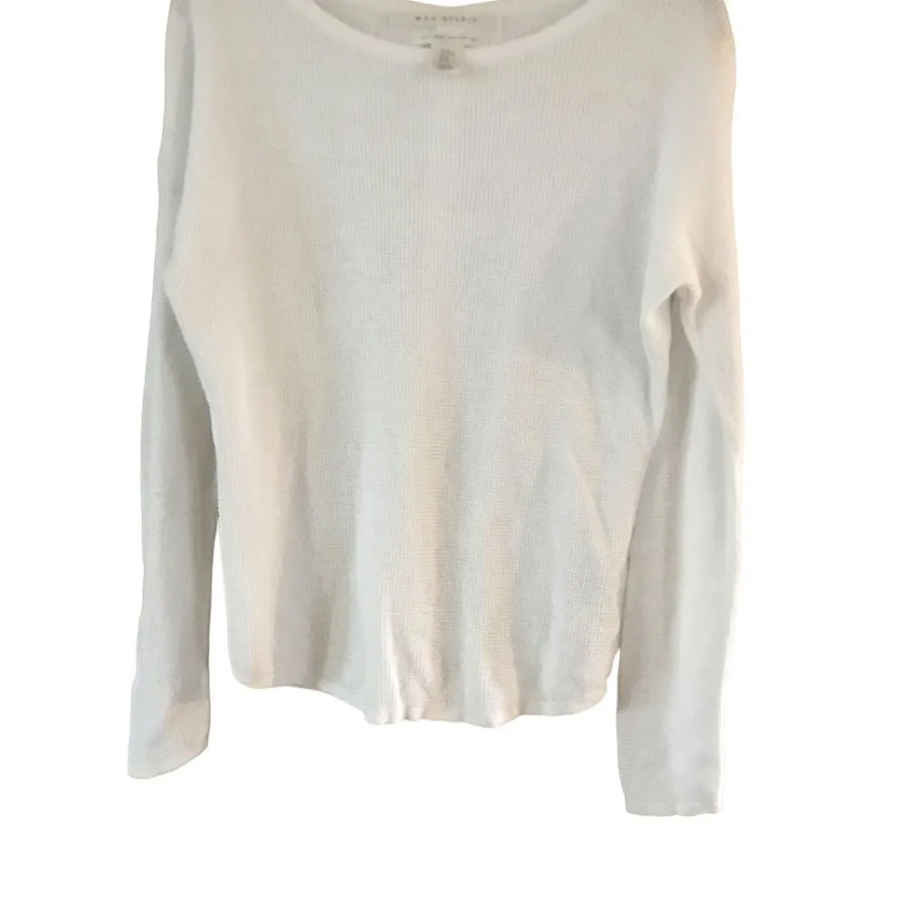 Max Studio  Linen Sweatshirt Medium - Image 2