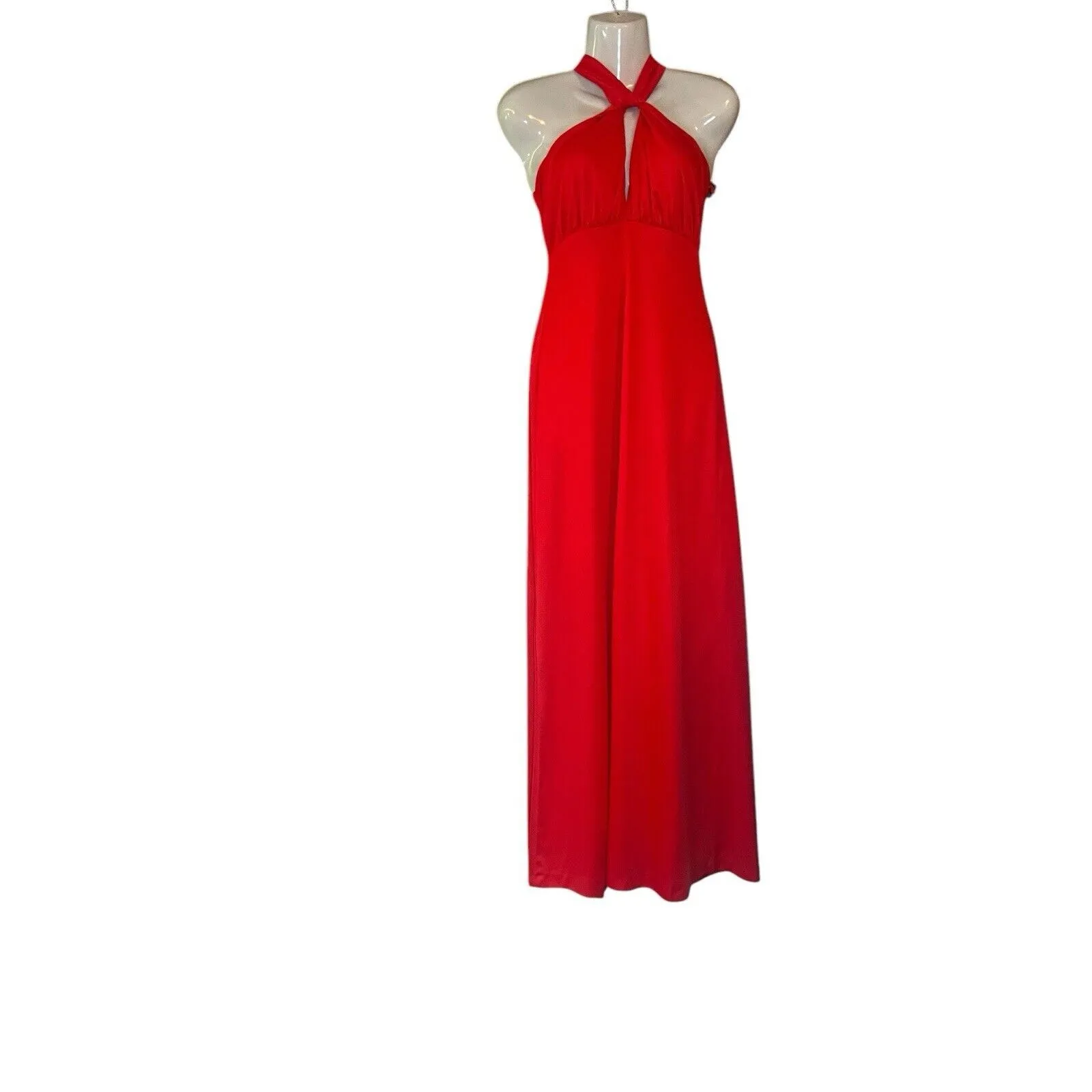 Maxi Hollow Dress Women's Size 11 Racerback Formal Dress Flowy Lightweight Red - Image 2