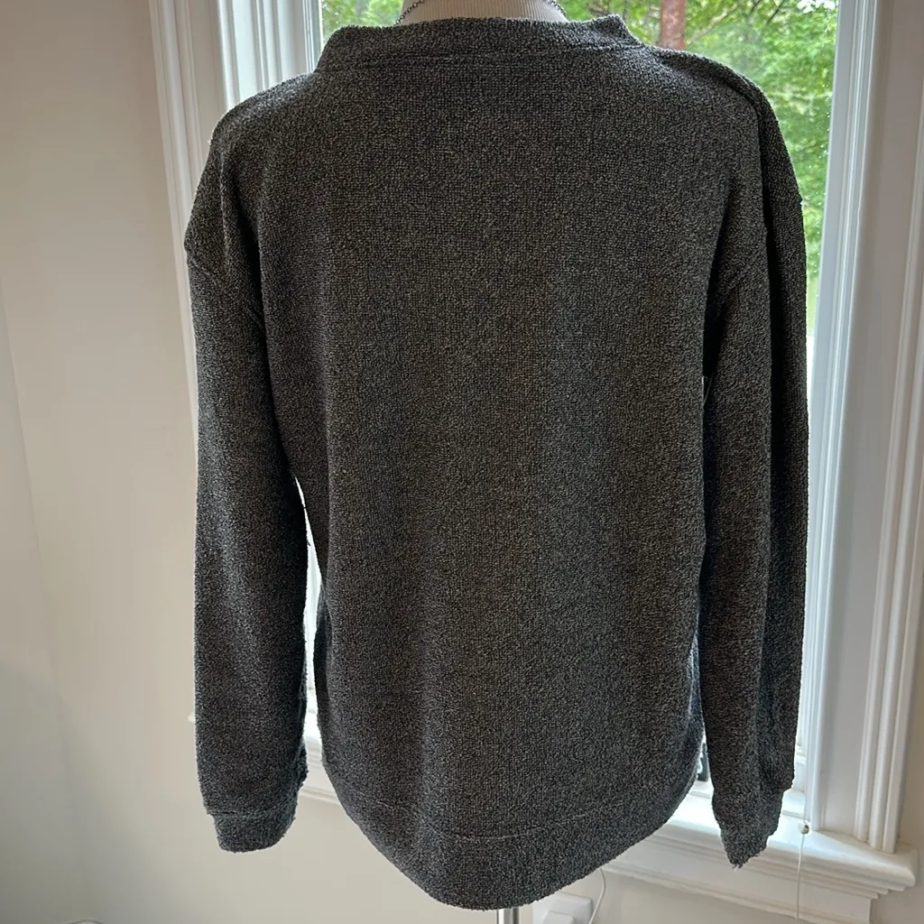 Rad Vibes Only “BE A GOOD HUMAN” Grey Sweatshirt, Small, EUC Gray - Image 4