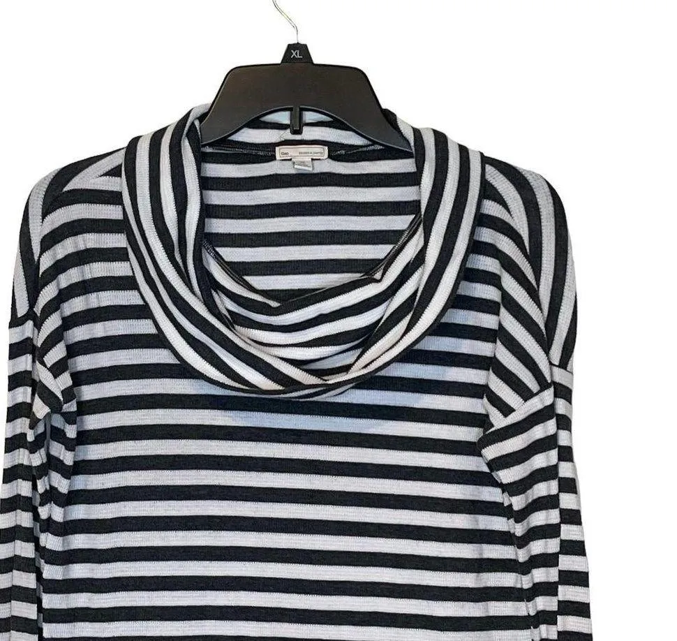 Gap Women's Pullover Sweater Top Knit Turtleneck Longsleeve Striped Blue Size XS - Image 2