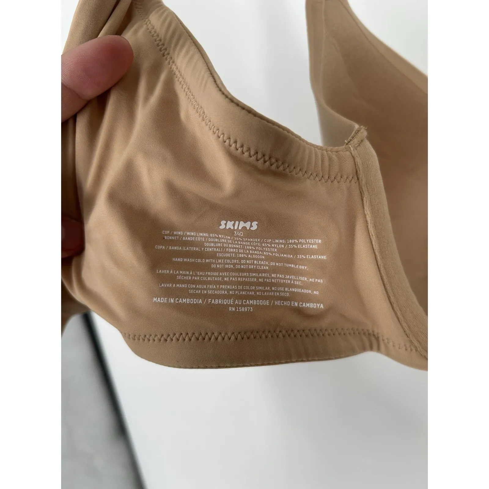 Skims Smoothing Intimates Full Coverage Lightly Lined Bra Underwire Clay 34D - Image 4