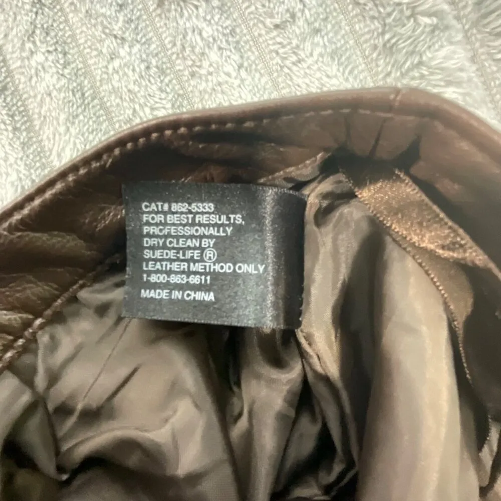 VTG Mixit Y2K Leather Pants Womens 8 High Rise‎ 28x31 Chocolate Brown Streetwear - Image 7