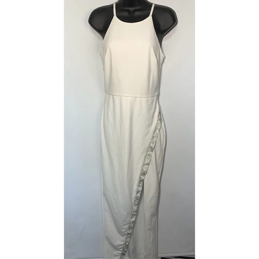 BCX Dress nwt maxi halter, split leg front size small - Image 3