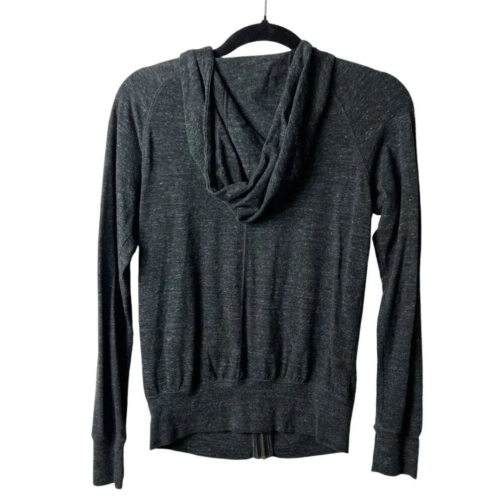 Nike Women Full‎ Zip-Up Light Hoodie Speckled gray Size XS Logo Swoosh - Image 2