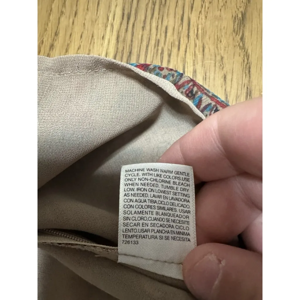 Ana A New Approach Women‎ Sleeveless Tank Top Size S Petite Paisley Light Zipper - Image 10