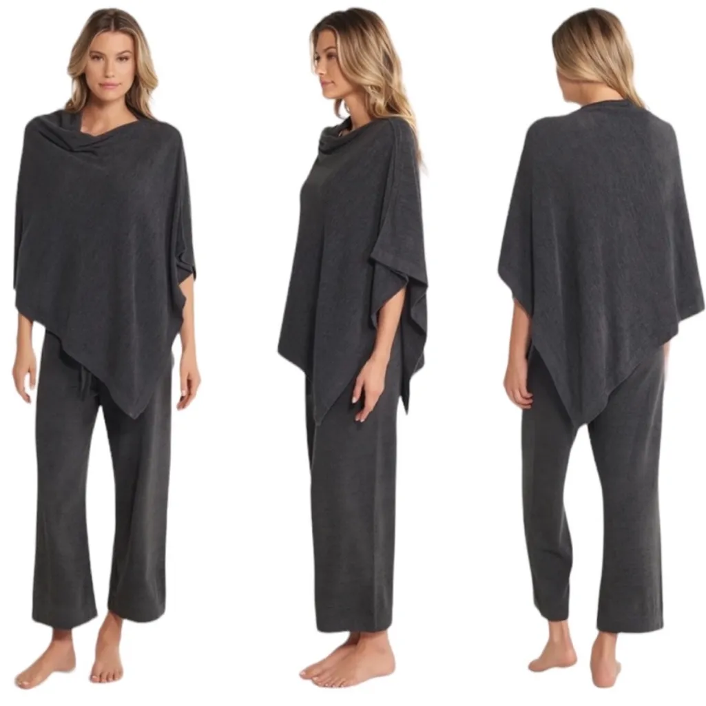 Barefoot dreams‎ poncho wrap dark gray - Image 2
