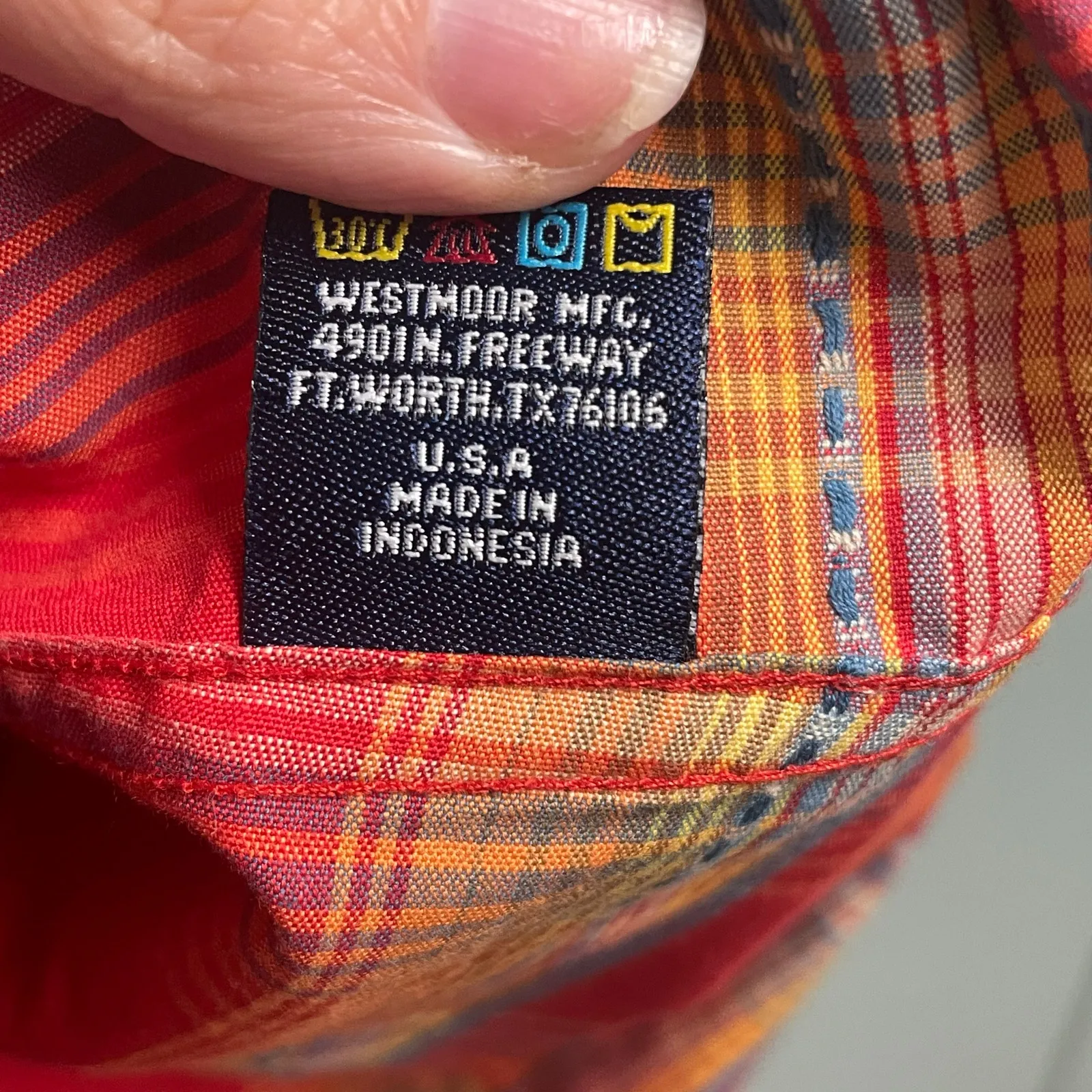 Panhandle Slim Rough Stock Western Small Red Colorful Plaid Pearl Snap Shirt - Image 2