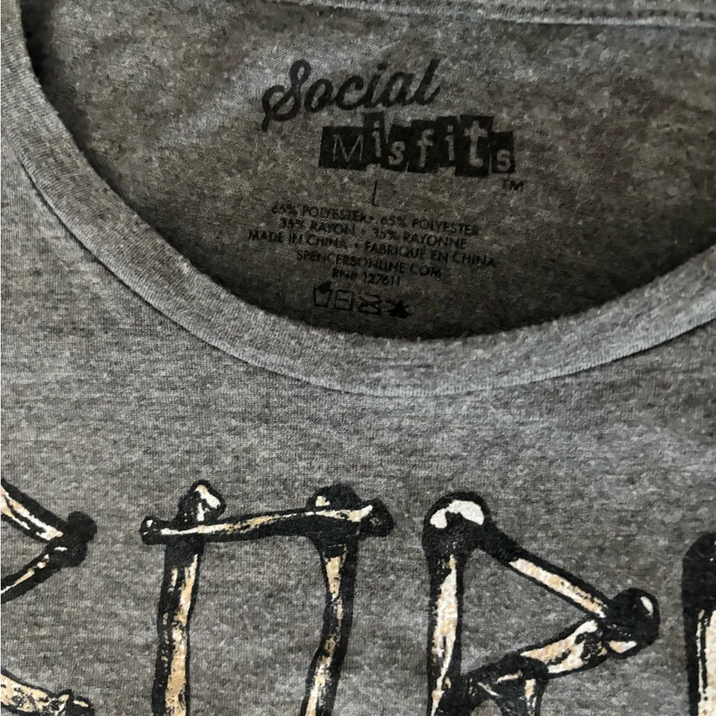 Social Misfits Gray Graphic Tee - Image 4
