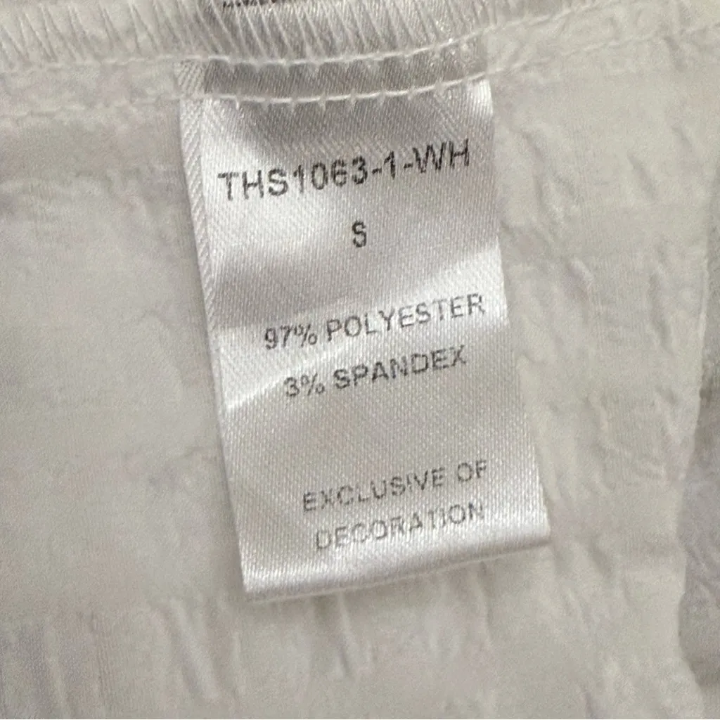 THML  Embroidered Ruffled Tank womens Small‎ - Image 4