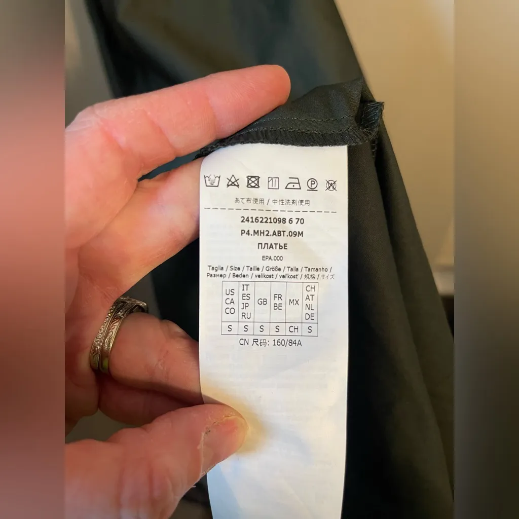 MaxMara Dark Green Midi Dress - Image 9