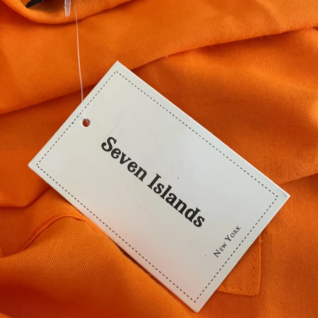 NWT Seven Islands 100% Rayon Cocoon Dress Orange Size L - Image 5