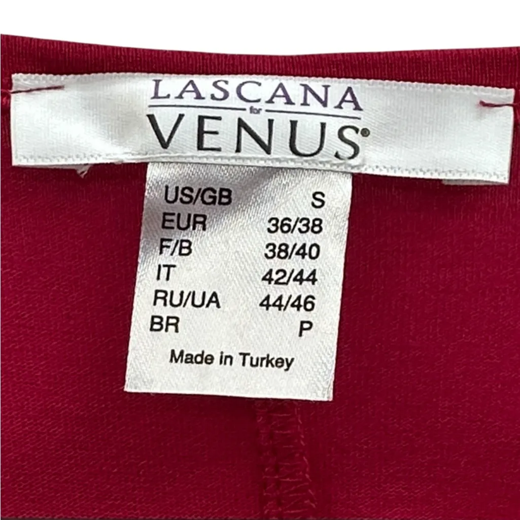 Lascana for Venus Twisted Knot Front V Neck Ruched Tie Sleeveless Top Womens S Pink - Image 9