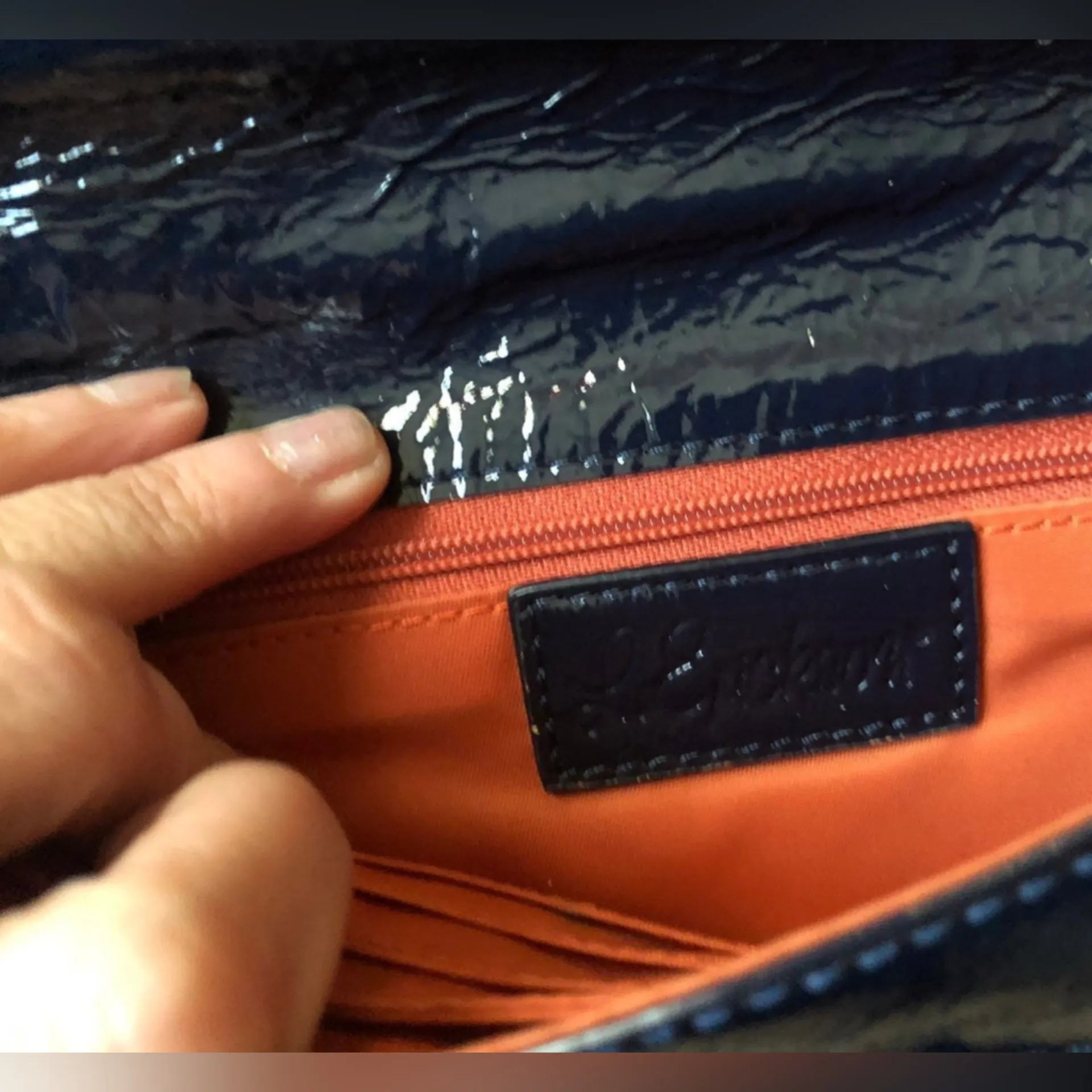 L. Erickson clutch Bag Blue - Image 5