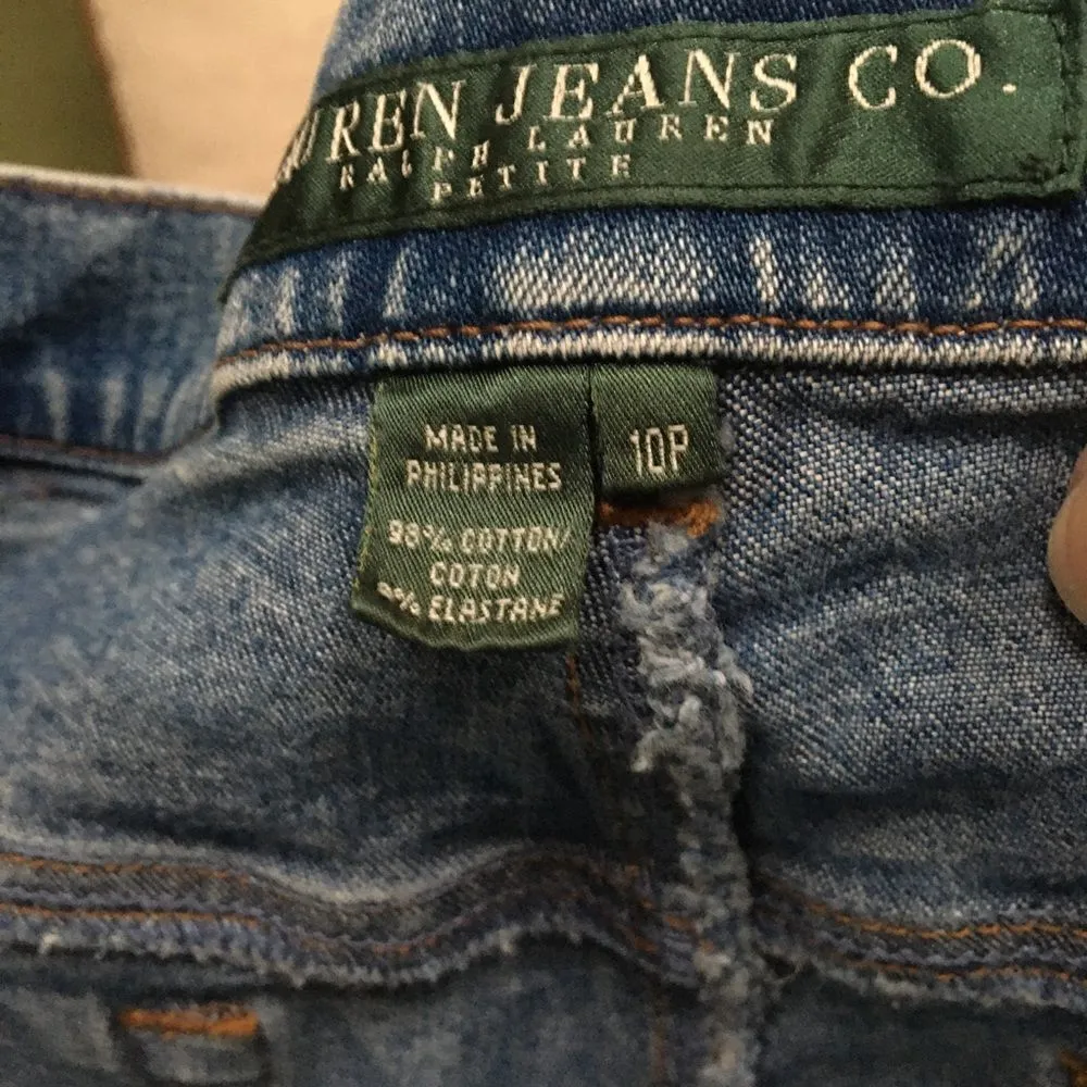 Lauren Jean Co. denim high waisted straight leg mom light wash jeans 10P - Image 9