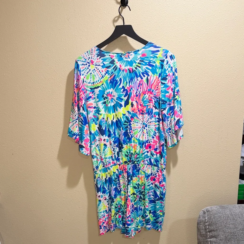 Lilly Pulitzer  Size Large Madilyn Multi Dive Print Romper - Image 6