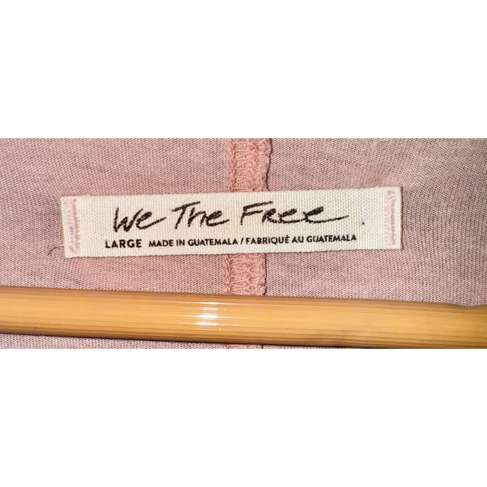 Free People Knot Me Tie Front Cropped Shirt Womens LG Ballet Flutter Feminine - Image 7