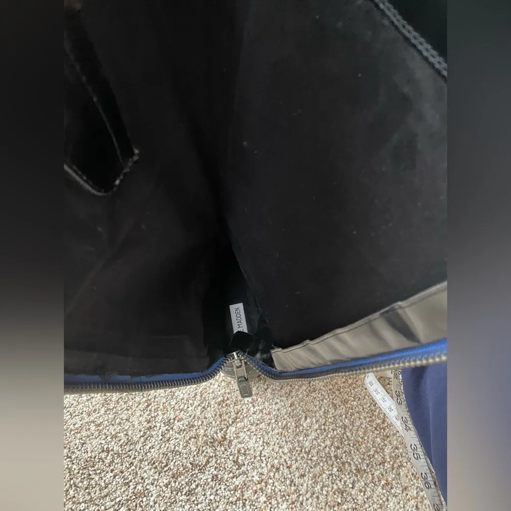 STEVE MADDEN P-Loops Knee High Boots Women’s Size  9 Leather Black Grey - Image 4