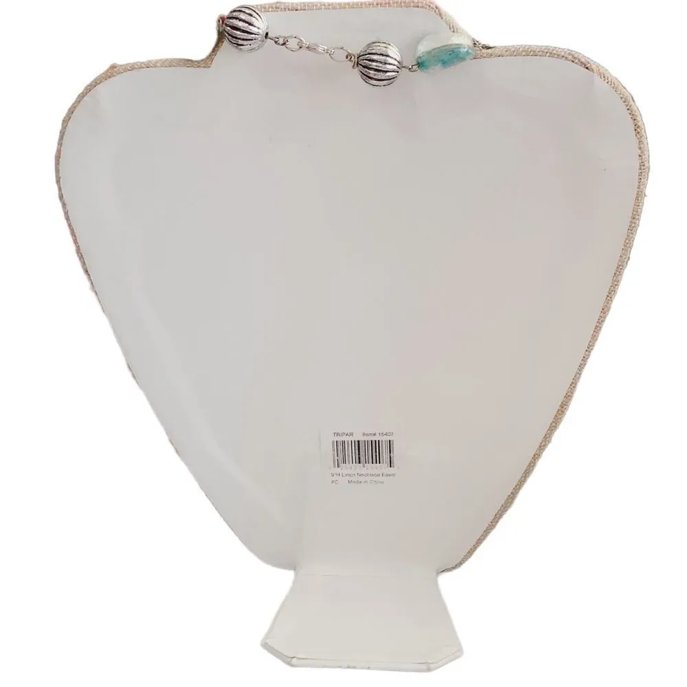 Beaded Necklace Turquoise Dyed Abalone Shell Beads - Image 3