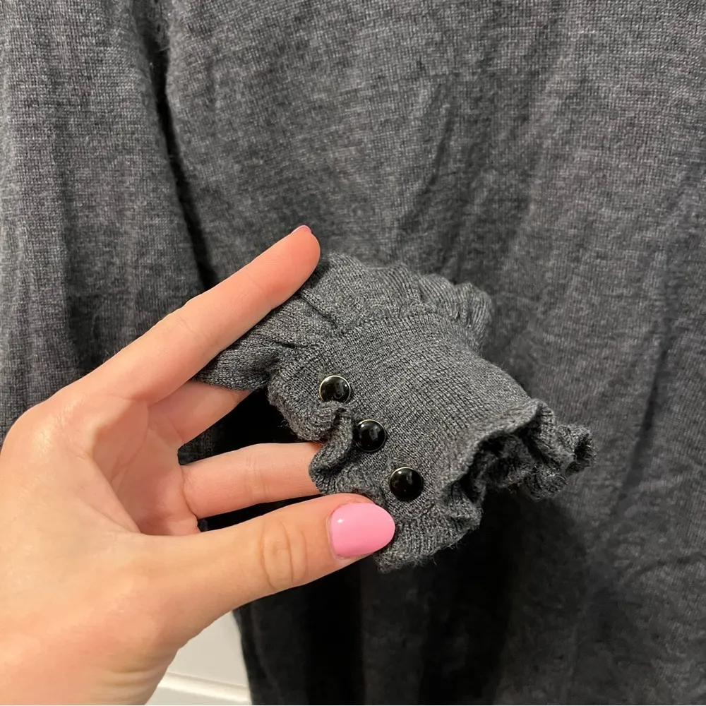 Sézane 100% Merino Wool Grey Sweater Jumper - Image 6