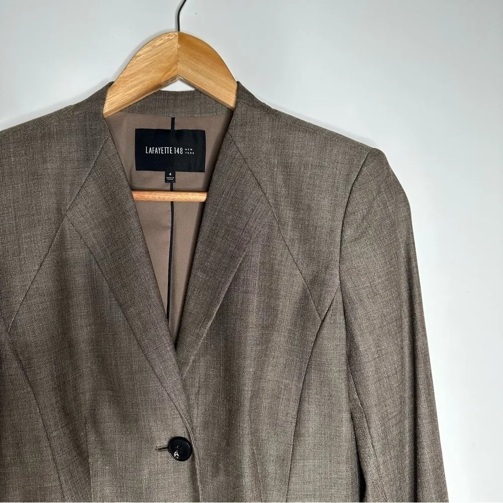 Lafayette 148 New York Wool Blend Two Button Blazer Size 4 - Image 2