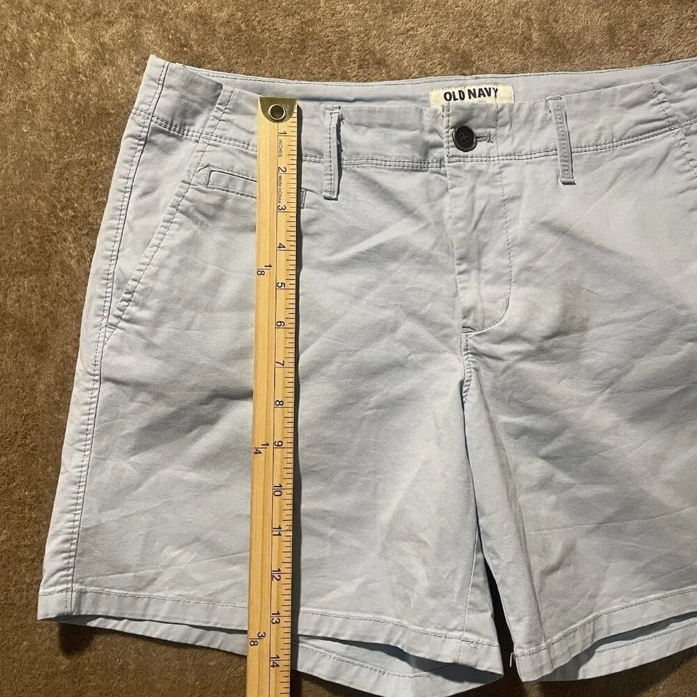 Old Navy Shorts Womens Sz 8 Medium Light Blue Chino Mid Rise Casual Basic - Image 7