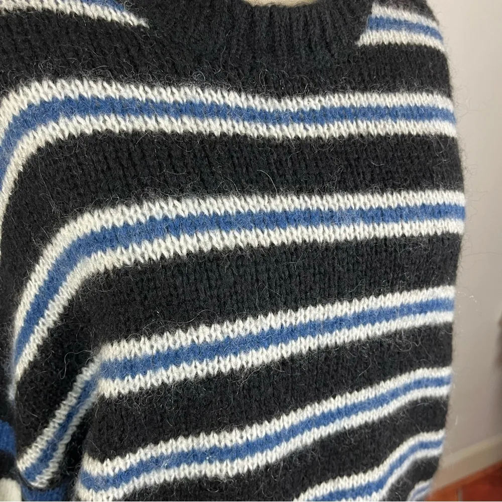 One Teaspoon Bonnie Stripe Sweater in Navy & White - Image 5