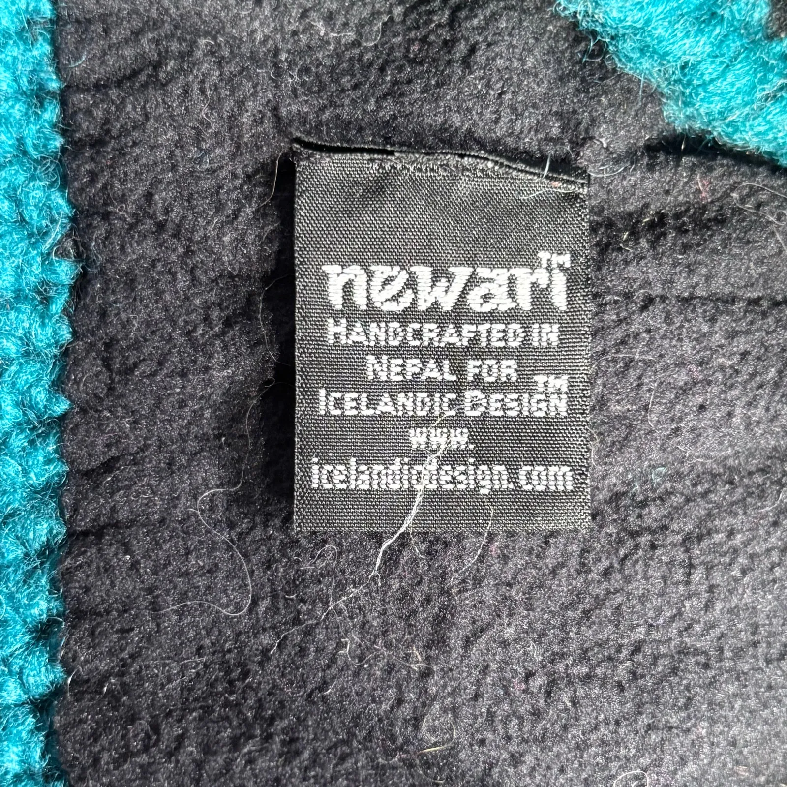 Icelandic Design Newari Handcrafted Wool Floral Hat Boho Folk Art Winter Beanie Black - Image 9