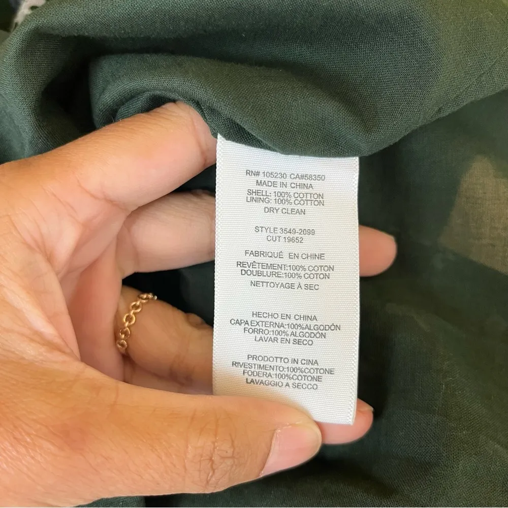 Current/Elliott Green Floral Mini Dress - Image 7