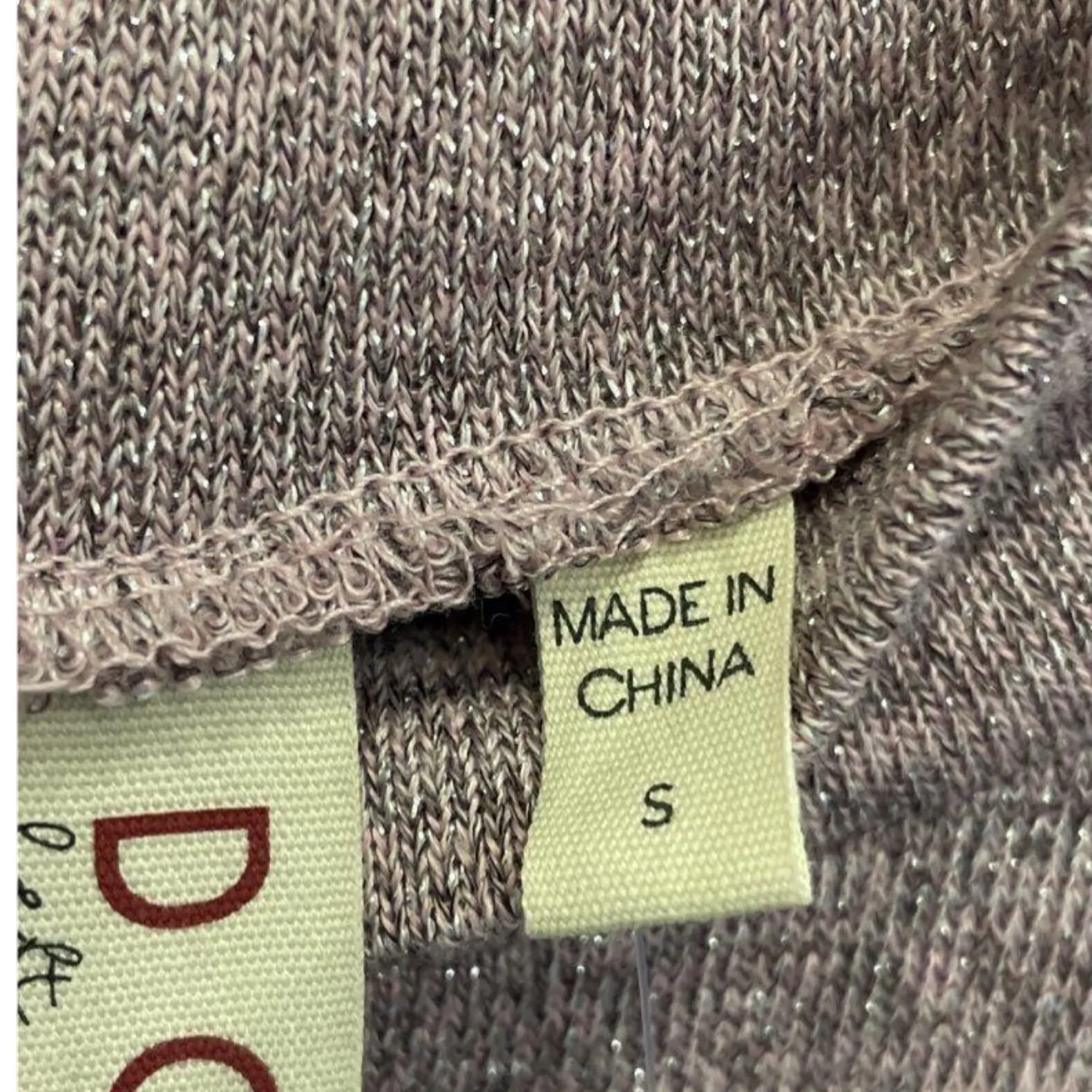 Anthropologie Dolan Left Coast Collection Puff Shoulder Mock Neck S Mauve Metal - Image 3